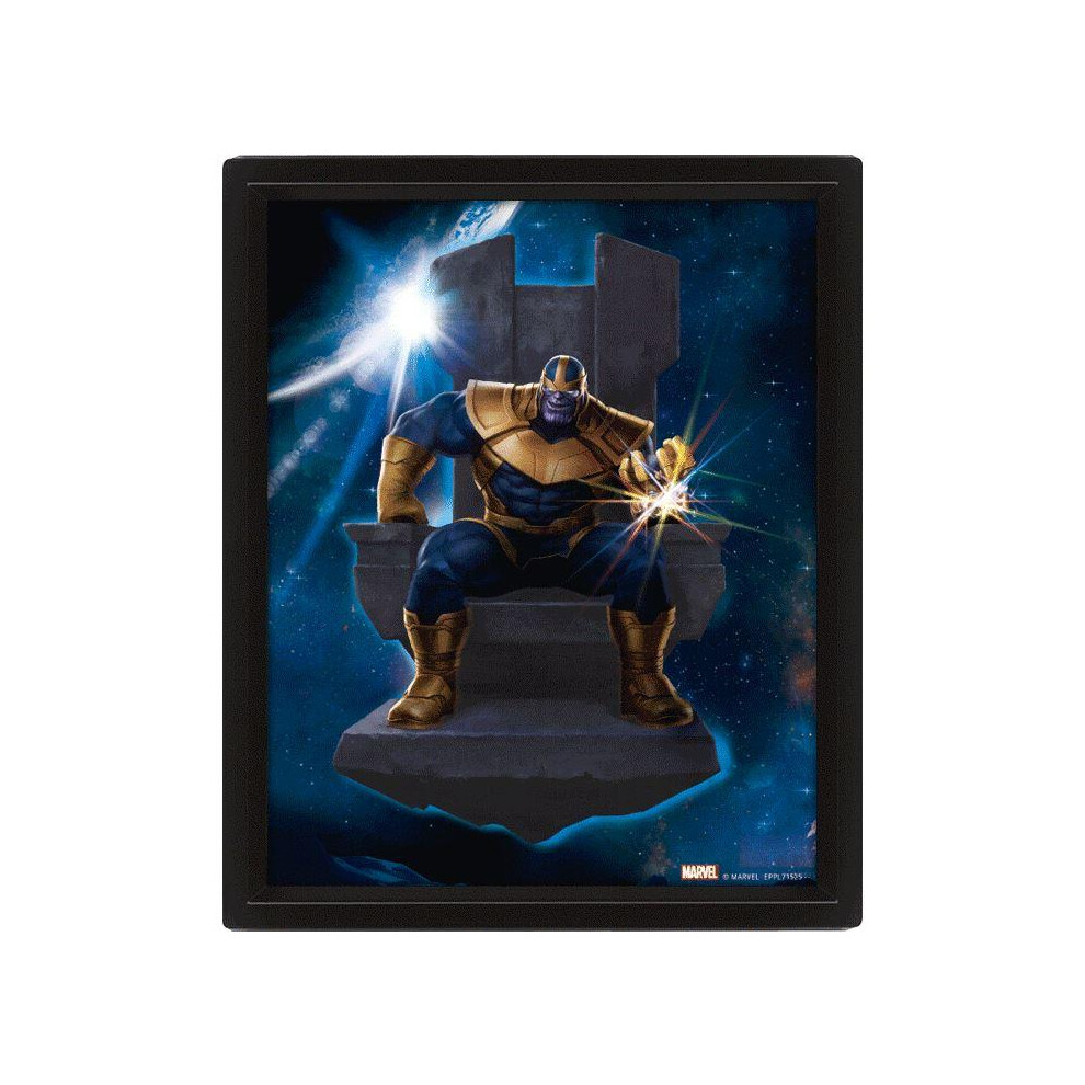 Avengers 3D Thanos Framed Art Print