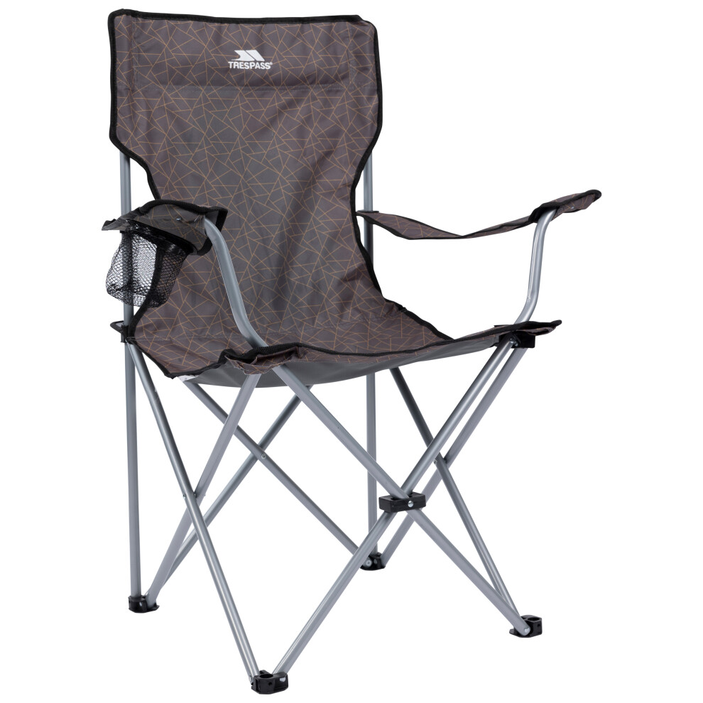 (EACH, Storm Grey Print) Trespass Adults Folding Camping Chair Cup Holder