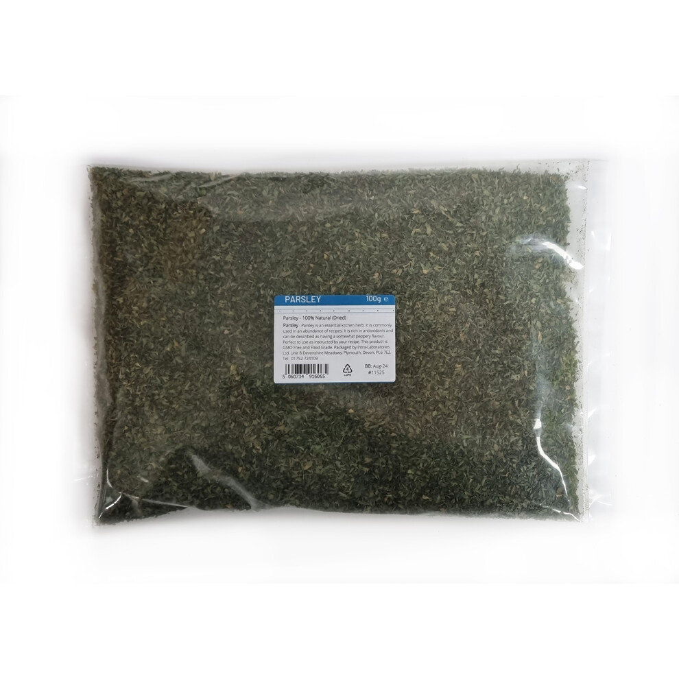 Intralabs Parsley Dried Leaf 100G, English Herb, Seasoning, Premium Quality