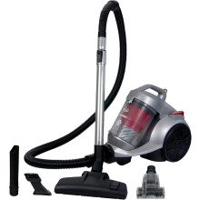 Ewbank EW3130 MOTION2 Pet Cylinder Bagless Vacuum Cleaner, HEPA Filter to Trap Dust & Mould, 3 Litre Capacity, 700W, Floorhead Attachments, Silver/red