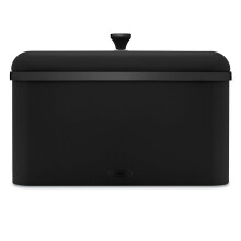 Tower Sera Black Breadbin Kitchen Storage With Black Smoked Trim