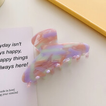 (Bright Purple) Modern Acetate Medium Hair Claw Clip With Bold Colors Perfect For Fashionable Women