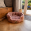 AllPetSolutions Alfie Pink Soft Dog Bed Medium 57x52x22cm 1