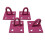 (Pink, Pack of 4) Horse Tie Staple on Plates (Rope Chain Tether) 1