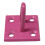 (Pink, Pack of 4) Horse Tie Staple on Plates (Rope Chain Tether) 3