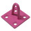 (Pink, Pack of 4) Horse Tie Staple on Plates (Rope Chain Tether) 12
