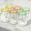 URBN Living 6 Pcs 145ml Airtight Glass Storage Jars Coloured Clip Lids 3