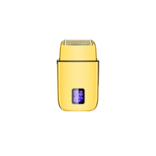 Rasoir électrique 3 vitesses, doubles lames flottantes, écran LED, USB, pour rasage humide et sec, doré