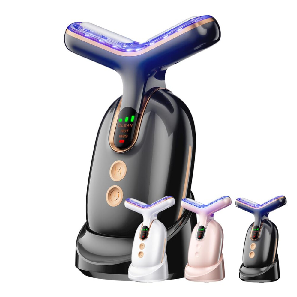 Chronus Black Face And Neck Beauty Massager, Face And Neck Beauty Instrument, Home Face Shaping Skin Care Tool(Black)