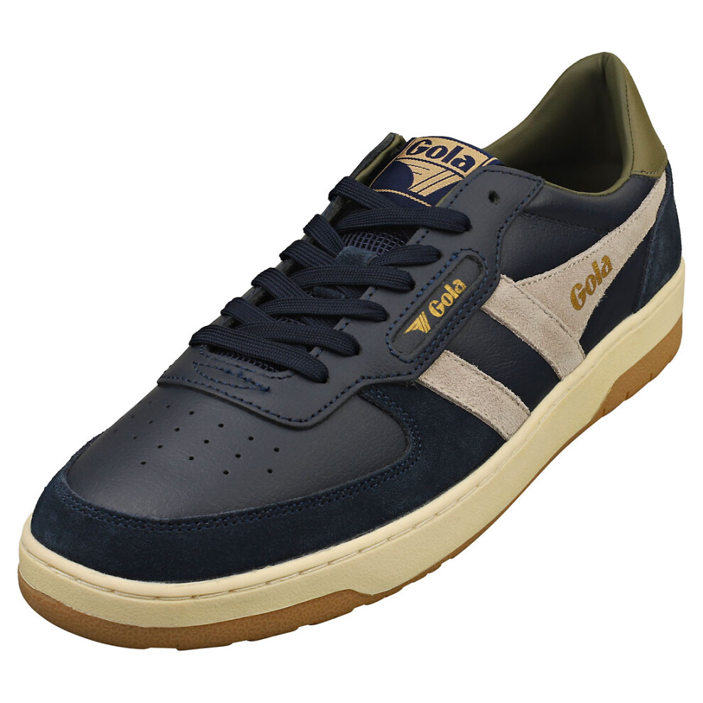 (11) Gola Hawk Mens Casual Trainers in Navy Grey