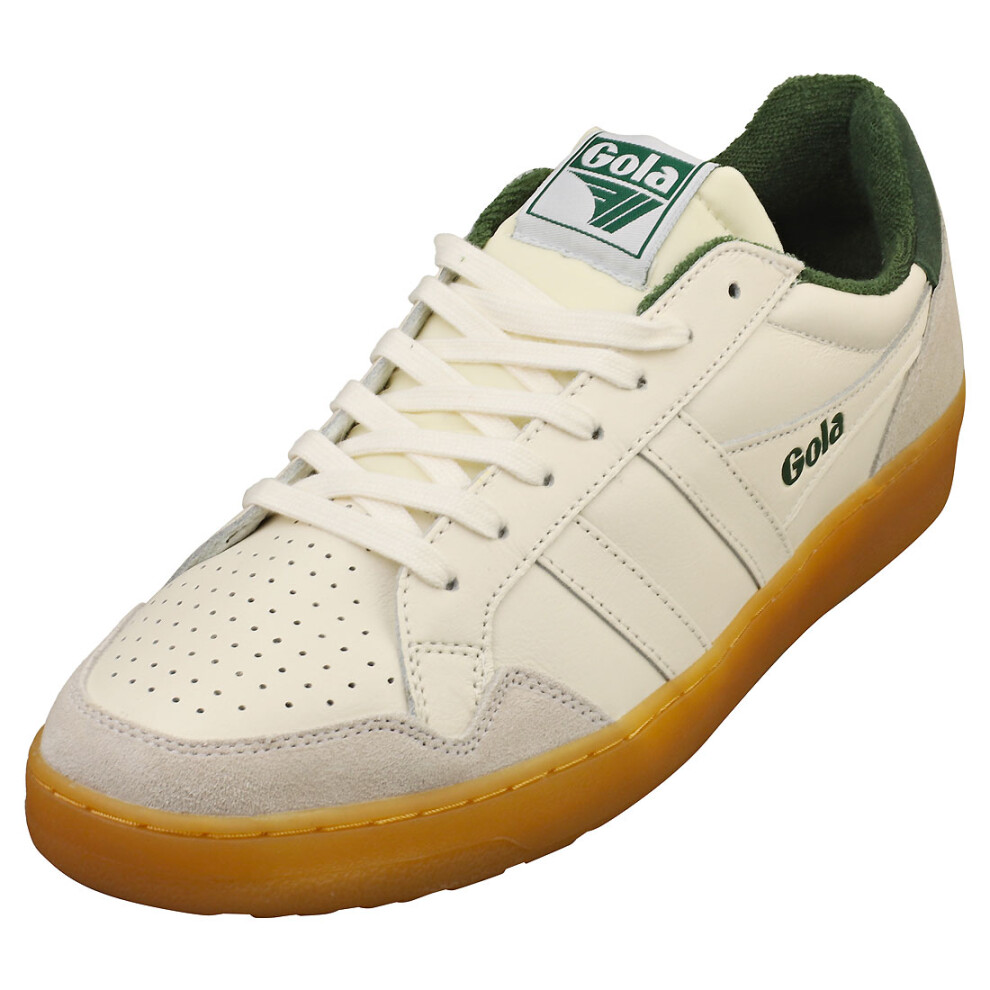 (9) Gola Eagle 86 Mens Casual Trainers in Off White Green