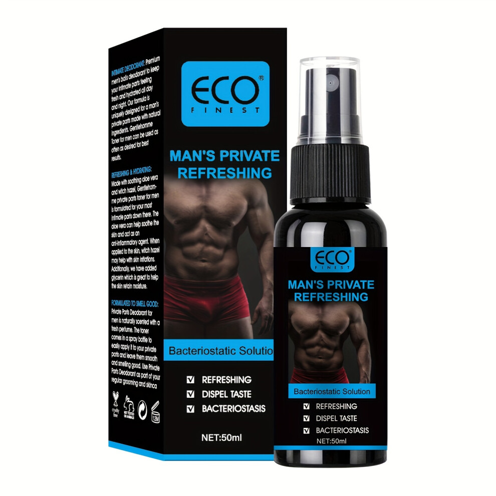 (50ml) Men's Intimate Hygiene Spray, Alcohol-Free, Deodorizing and Refreshing,Suitable for All Skin Types