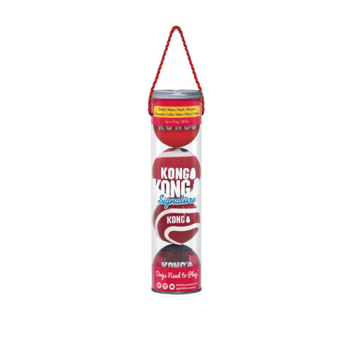 KONG KONG Signature Balls 4-pk Assorted Sm