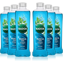 Radox Muscle Soak Blended With Sea Minerals & Sage Bath Soak 6 x 500ml