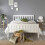 Aspire Beds Atlantic Wood White Shaker Bed Frame with White Highlights, Double 1