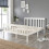 Aspire Beds Atlantic Wood White Shaker Bed Frame with White Highlights, Double 2
