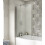Balterley Curved 6mm Toughened Safety Glass Reversible B-Bath Screen - Chrome 4