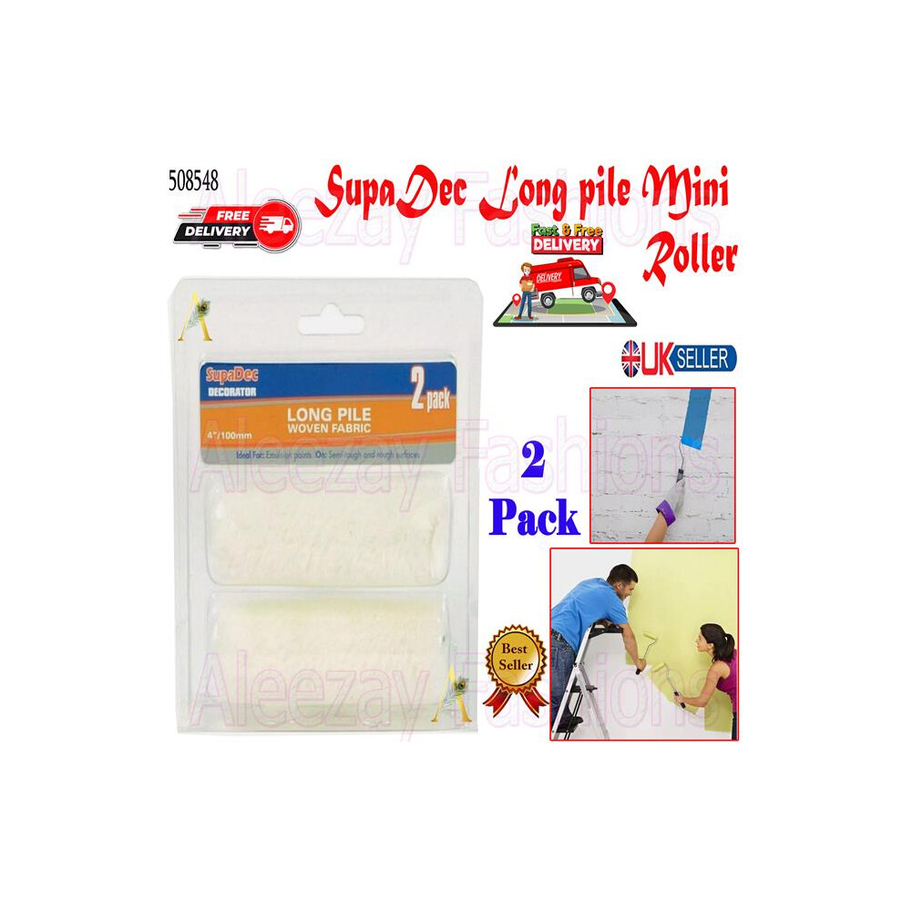 SupaDec Long Pile DIY Decorating Paint Foam Refills 4"/100mm 2 Pack-image-OPC-PFBP5ZZ-NEW