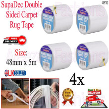 4x Double Sided Heavy Duty Carpet Rug Tape Roll Adhesive 48mmx5m