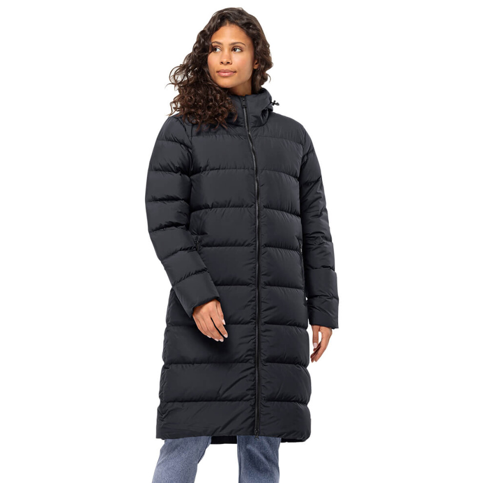 (S, Phantom) Jack Wolfskin Womens Frozen Palace Windproof Water Repellent Jacket