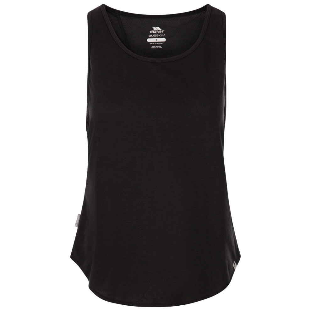 (6, Black) Trespass Womens Vest Gym Top Relaxed Fit Mairead