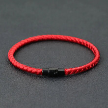 (XL 21.5cm 8.5Inch, red) Grade A Keel Rope Bracelet Mens Femme Lucky Red Thread Bracelets