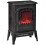 Homcom HOMCOM Freestanding Electric Fireplace Heater W/ Realistic Flame Effect Black 1
