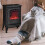 Homcom HOMCOM Freestanding Electric Fireplace Heater W/ Realistic Flame Effect Black 3