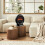 Homcom HOMCOM Table Top Electric Fireplace Heater W/ LED Flame Rotatable Head Black 8