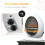 Homcom HOMCOM Table Top Electric Fireplace Heater W/ LED Flame Rotatable Head White 4