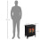 Homcom HOMCOM Free standing Electric Fireplace Stove W/ LED Fire Flame Effect Black 2