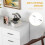 Homcom HOMCOM Sideboard Kitchen Storage Cabinet with 2 Drawers, High Gloss White 6