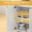 Homcom HOMCOM Sideboard Kitchen Storage Cabinet with 2 Drawers, High Gloss White 4