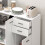 Homcom HOMCOM Sideboard Kitchen Storage Cabinet with 2 Drawers, High Gloss White 8