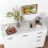 Homcom HOMCOM Sideboard Kitchen Storage Cabinet with 2 Drawers, High Gloss White 7