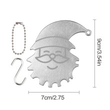 Pan Scraper Tool Santa Design Outdoor Grill Scraper Stainless Steel Scraper Griddle Tools Scraper For Cleaning Built-in Bottle