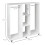 Homcom HOMCOM Mobile Double Open Wardrobe w/ Clothes Hanging Rail Colthing White 8