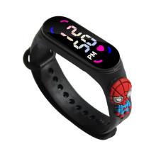 (Spiderman) Spiderman Children's Watch Kids LED Super Hero Silicone Touch Digital Gift Kid