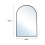 Living And Home (40*50cm) Black Aluminum Alloy Frame Arched Bathroom Wall Mirror 9