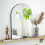 Living And Home (40*50cm) Black Aluminum Alloy Frame Arched Bathroom Wall Mirror 1