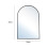 Living And Home (50*70cm) Black Aluminum Alloy Frame Arched Bathroom Wall Mirror 9