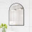 Living And Home (50*70cm) Black Aluminum Alloy Frame Arched Bathroom Wall Mirror 3