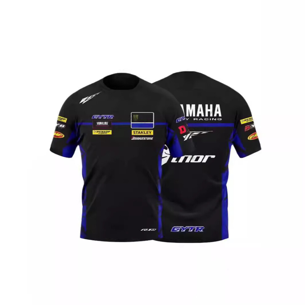 (XL) 2024 New Motochross Race GYTR r1m Uniform Work Casual Men's Summer T-shirt, Designed specifically for Yamaha enthusiasts