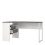 Function Plus Corner Desk 2 Drawers in White and Grey 4