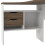 Function Plus Corner Desk 2 Drawers in White and Truffle Oak 9