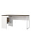 Function Plus Corner Desk 2 Drawers in White and Truffle Oak 1