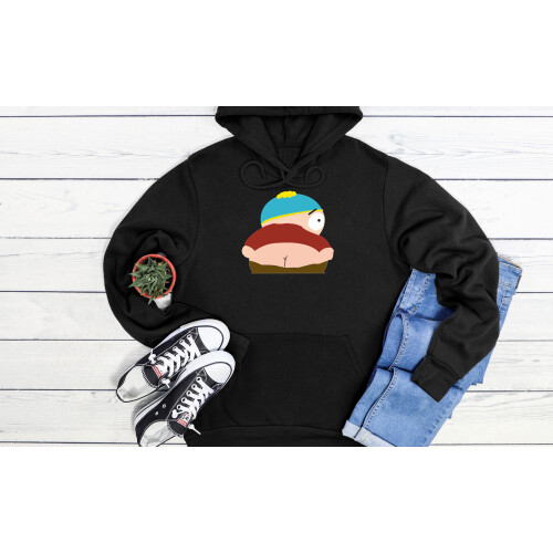(Medium, Black) South Park Eric Cartman  Black Grey Men Women Unisex Hoodie
