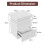 ELECWISH (White) LED Bedside Table 2 Drawers Cabinet with Charging 7