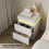 ELECWISH (White) LED Bedside Table 2 Drawers Cabinet with Charging 9