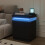 ELECWISH (Black) LED Bedside Table 2 Drawers Cabinet with Charging 6